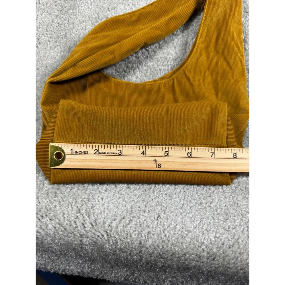 Merit Corduroy Hobo Bag Mustard Yellow Ochre Slouchy Shoulder Bag Minimalist